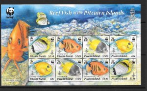 PITCAIRN ISLANDS SGMS811 2010 WWF REEF FISH MNH