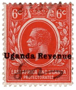 (I.B) KUT Revenue : Uganda Duty 6c (1918)