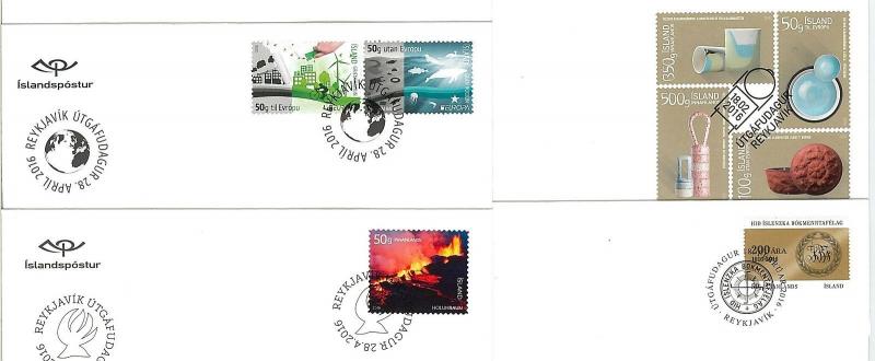 58171 - ISLAND Iceland - POSTAL HISTORY: 2016 set of 9  FDC COVERS - BUTTERFLIES