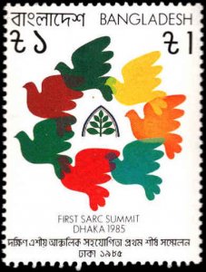 Bangladesh #264-265, Complete Set(2), 1985, Flowers, Never Hinged