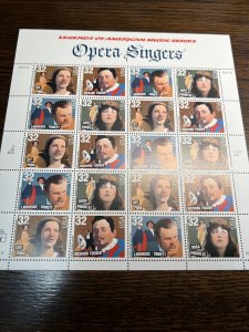 SCOTT # 3154-57-LEGENDS OF AMERICAN MUSIC-OPERA SINGERS-SHEET OF (20) MNH 1997