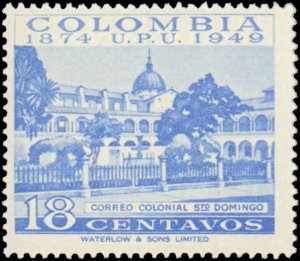 Colombia #580-586, Complete Set(7), 1950, Never Hinged