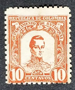 Colombia Antioquia #123 Unused FVF     …..................(XRA2)