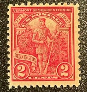 Scott#: 643 - Vermont Sesquicentennial 2c 1927 single stamp MOG - Lot 1