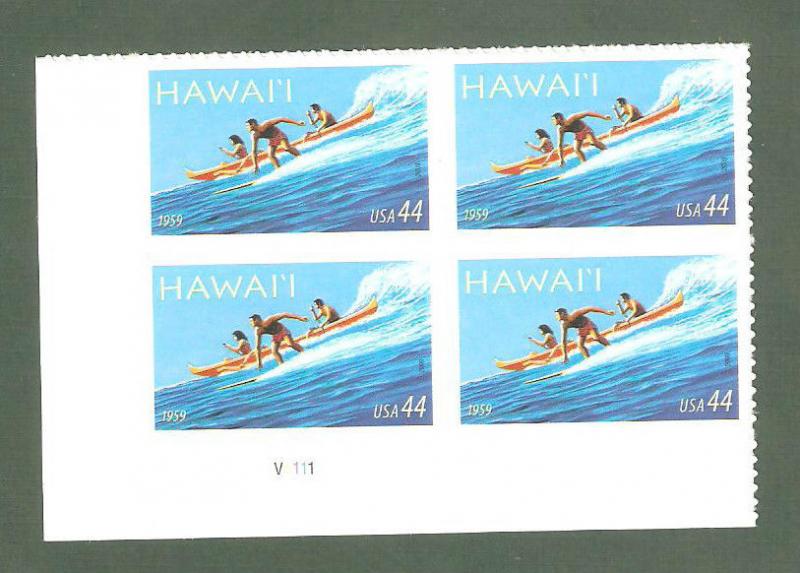 4415 Hawaii Statehood Plate Block Mint/nh Free Shipping 