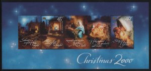 Australia 2000 MNH Sc 1923a Silent Night Christmas Sheet of 2