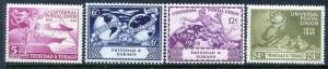 Trinidad & Tobago 66-69, MNH, UPU-75 1949 Plane Ship Hemisphere Globe. 