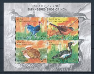 [38168] India  Birds Oiseaux�Uccelli  Souvenir Sheet MNH