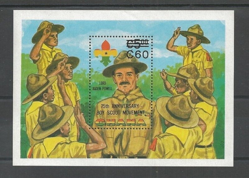 1984 Scouts Ghana 75th anniversary BadenPowell SS Revalued