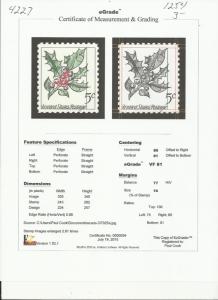 # 1254 MINT NEVER HINGED HOLLY     VF+