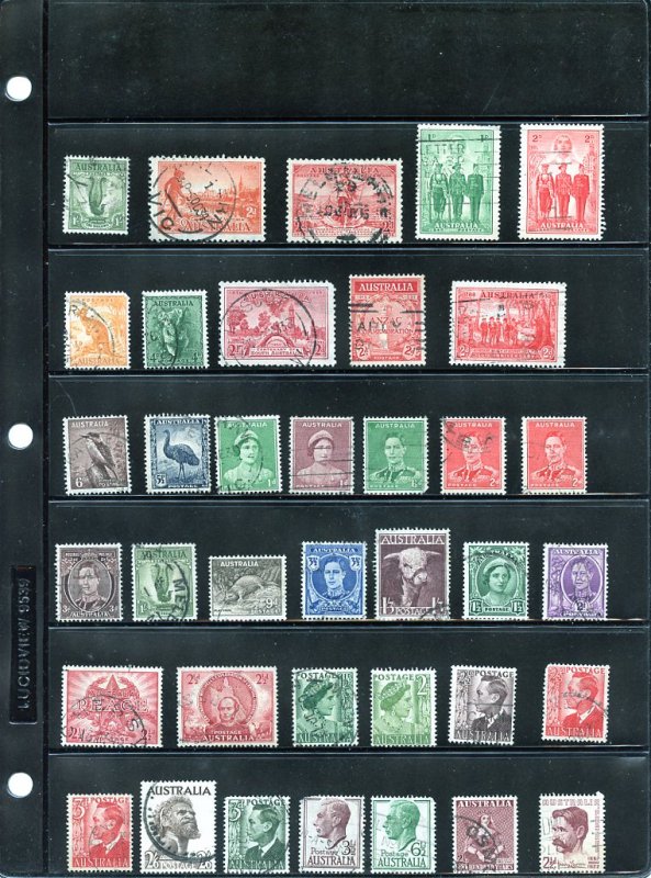 Australian Collection - About 130 Stamps - SCV $65.00