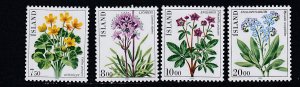 Iceland # 567-570, Flowers, Mint  NH, 1/2 Cat.