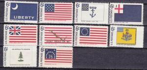 U.S. # 1345-1354, Historic Flags, Mint NH