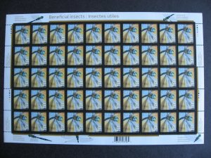 Canada printing error, pinched perf 10c Dragonfly full sheet of 50 Sc 2237 MNH