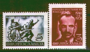 Yugoslavia 1951 MNH Stamps Scott 339-340 Second World War II Monument Uprising