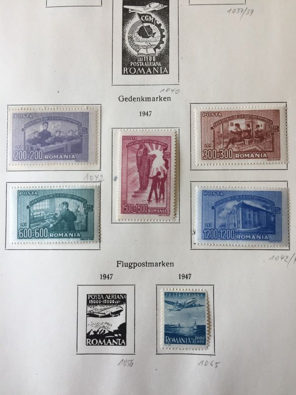 ROMANIA 1947/48 on pages M&U Incl.Imperfs (Apx 65 stamps /APR483 