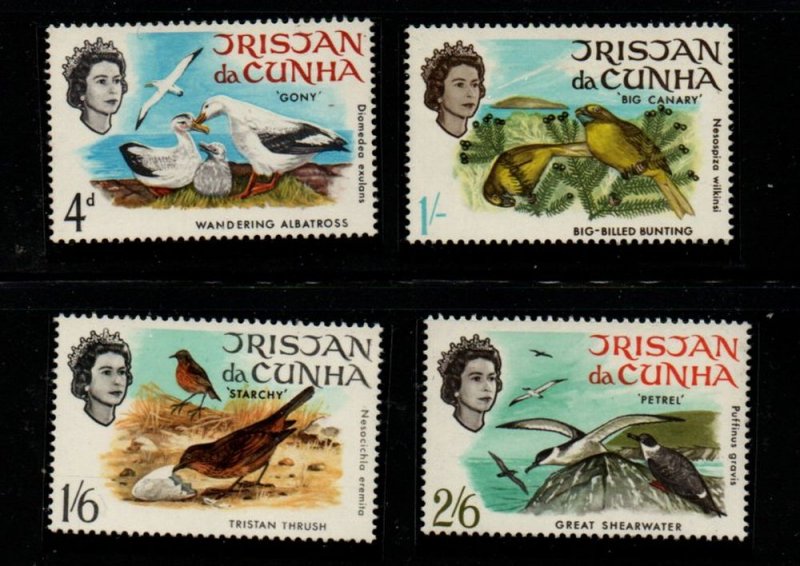 Tristan da Cunha Sc 116-9 1968 Birds stamp set mint NH