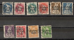 BAYERN - 10 USED STAMPS - OVERPRINT - 1920.