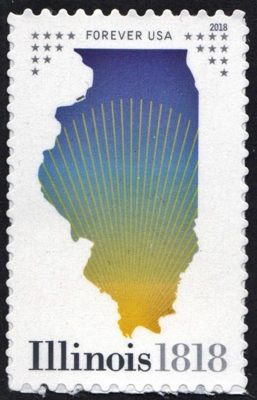 SC#5274 (50¢) Illinois Statehood Single (2018) SA