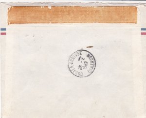 French Colonies Regd MANJO Air Mail 1969 Delonix Regia Stamps Cover Ref 44691