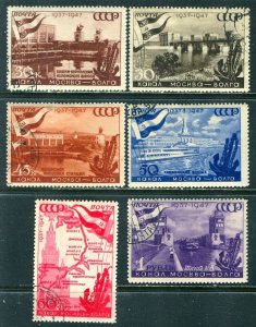 Russia; 1947: Sc. # 1147-1152: Used CTO Cpl. Set
