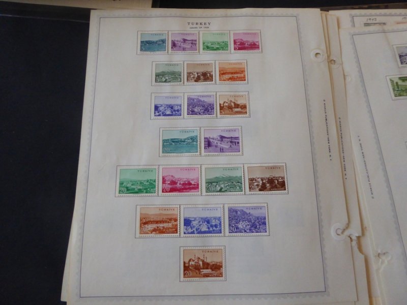 Turkey 1865-1960 Stamp Collection on Album Pages 