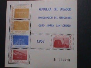 ECUADOR 1957 SC#618 OPENING OF SAN LORENZO RAILROAD S/S WE SHIP TO WORLD WIDE