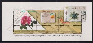 Netherlands  #B637a MNH 1988 sheet FILACEPT flowers