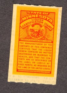 Minnesota State Revenue  SRS # LS10  Liquor Seal   MNH  Lot 190148