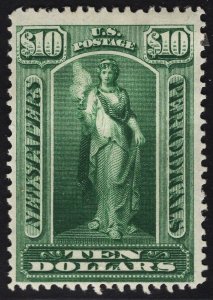 US #PR122 $10 Green Newspaper and Periodical MINT HINGED SCV $42.50