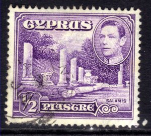 Cyprus 1938 - 51 KGV1 1/2pi Marble forum Salamis used SG 152a ( K859 )