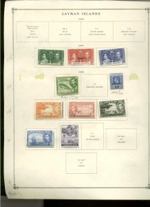 Collection, Cayman Islands Scott Album Pages, 1912/1983, Cat $48, Mint & Used