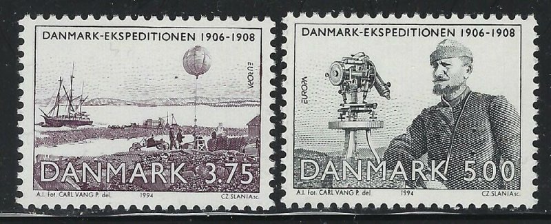 Denmark 1994 Arctic Expedition set Sc# 1004-05 NH