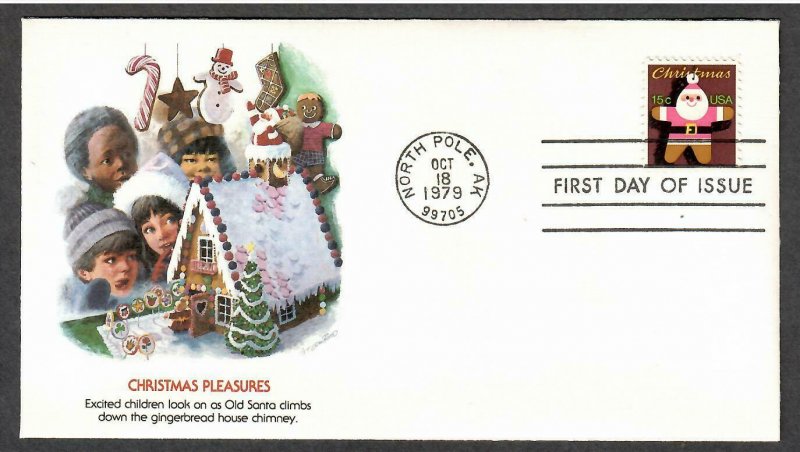 US # 1800 Christmas 1979 Fleetwood FDC - I Combine S/H