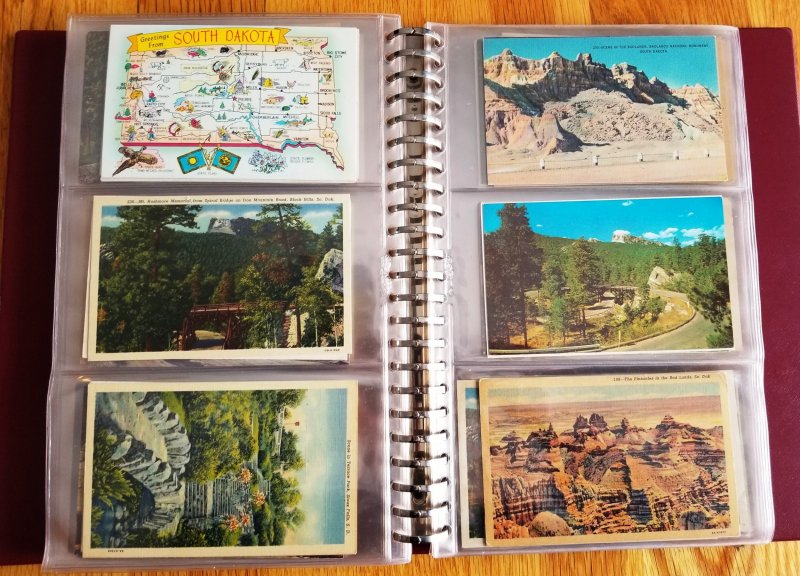 180 Vintage Post Cards in Post Card Binder(HP09)