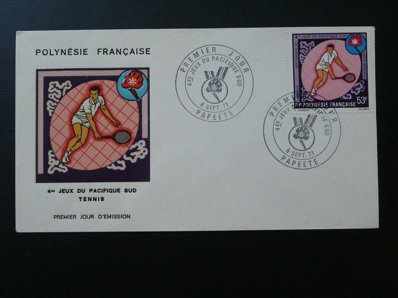 tennis South Pacific Games FDC 1971 French Polynesia 80371