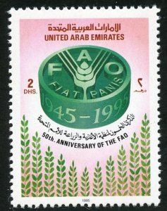 United Arab Emirates Scott 488 MVFNHOG - 50th Annv. of FAO - SCV $2.75