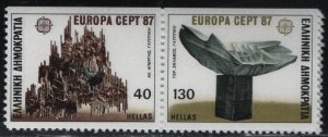 GREECE, 1590A, PAIR, MNH, 1987, EUROPA