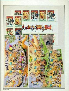 Australia & AAT MNH Used Frama Labels Blocks Cartoons(100+)Mint Face$30+(Hux437