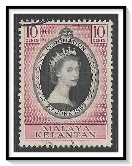 Kelantan #71 Coronation Issue Used