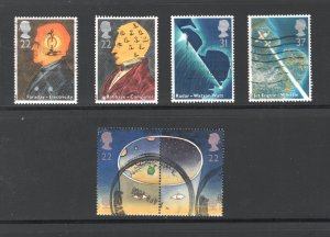 Great Britain #1360-3, 1375a  VF, Used, Scientists & Tech; Planets  ...  2480672