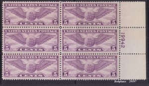 BOBPLATES #C12 Winged Globe Full Right Plate Block 19942 F-VF MNH SCV=$180