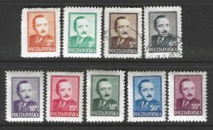 Poland 436-444  Complete  Mint/Used SC:$6.50