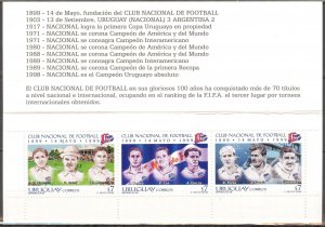 Uruguay 1999 Football Soccer FC Club National de Football Booklet MNH 2 scans