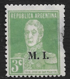 Argentina #OD170B 3c Gen Jose de San Martin