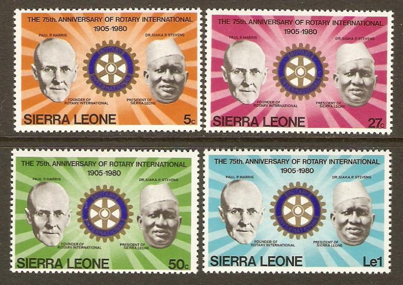 Sierra Leone #477-80 NH Rotary Int'l 75th Anniv.