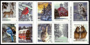 2020 US Stamp - Winter Scene - Block of 10 - SC# 5531 - 5540