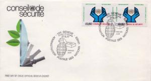 United Nations Geneva, First Day Cover, Weapons