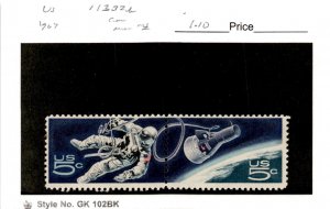 United States Postage Stamp, #1331-1332 Pair MNH, 1967 Space Gemini (AL)