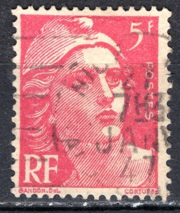 France; 1947: Sc. # 542A; Used Single Stamp